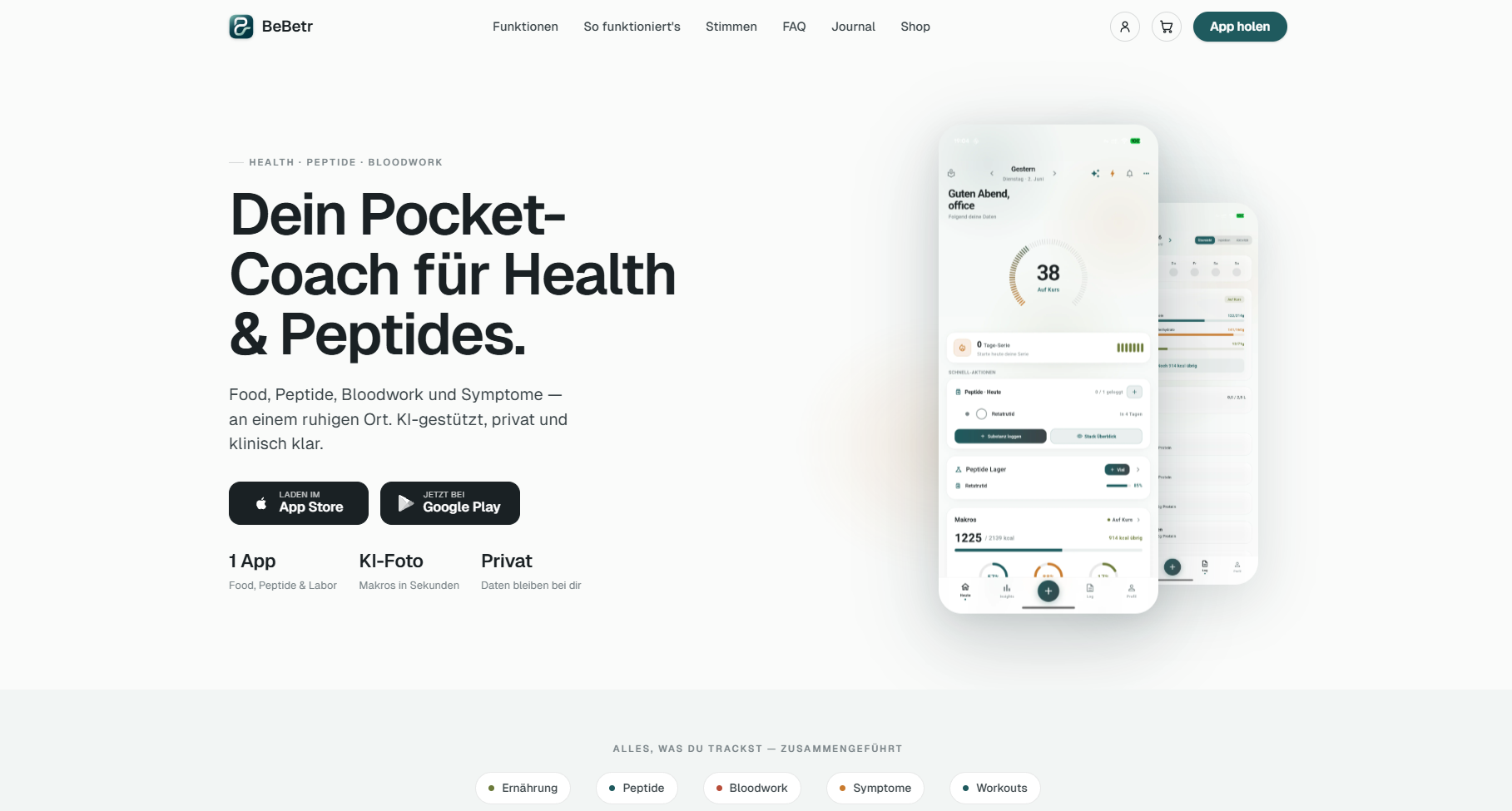 Screenshot bebetr.app